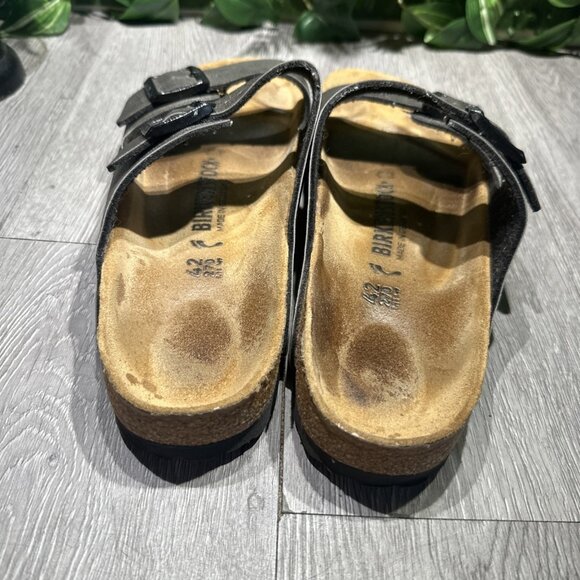 Birkenstock Arizona Pebbled Birko-flor Black Women Size 42 US 11 Sandals - Picture 6 of 10